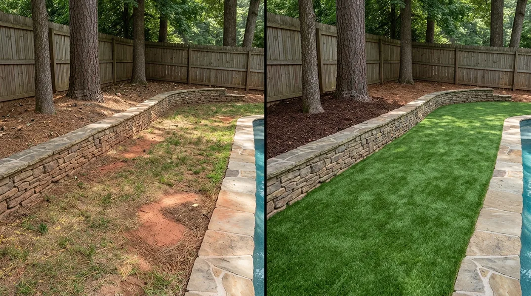 Result artificial grass installation in Atlanta - Atlanta Turf Installation